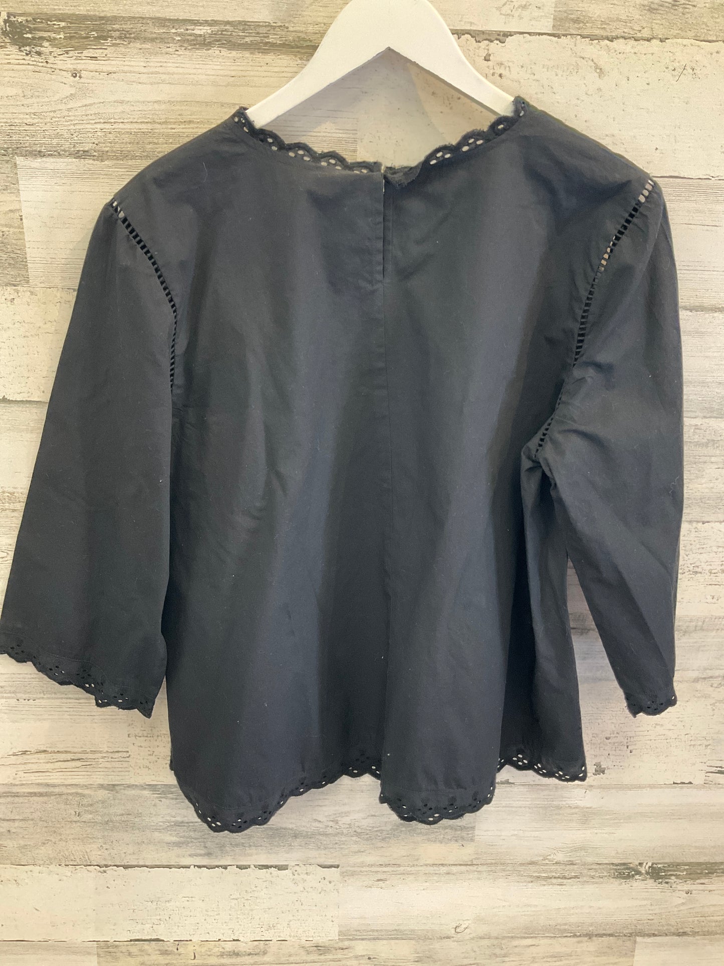 Top 3/4 Sleeve By Lc Lauren Conrad In Black, Size: Xl