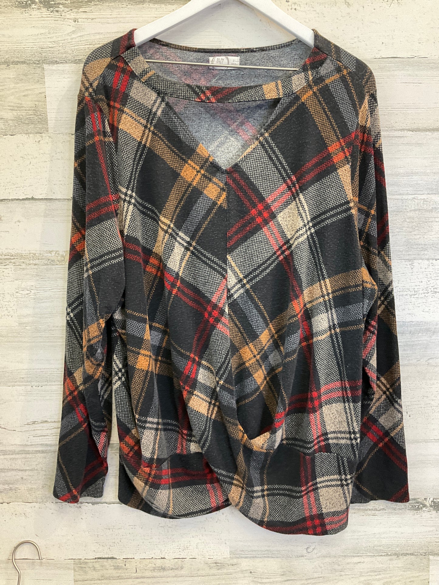 Top Long Sleeve By Maurices In Multi-colored, Size: 2x