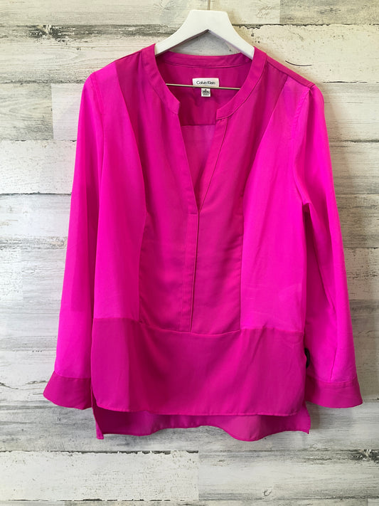 Pink Top Long Sleeve Calvin Klein, Size M