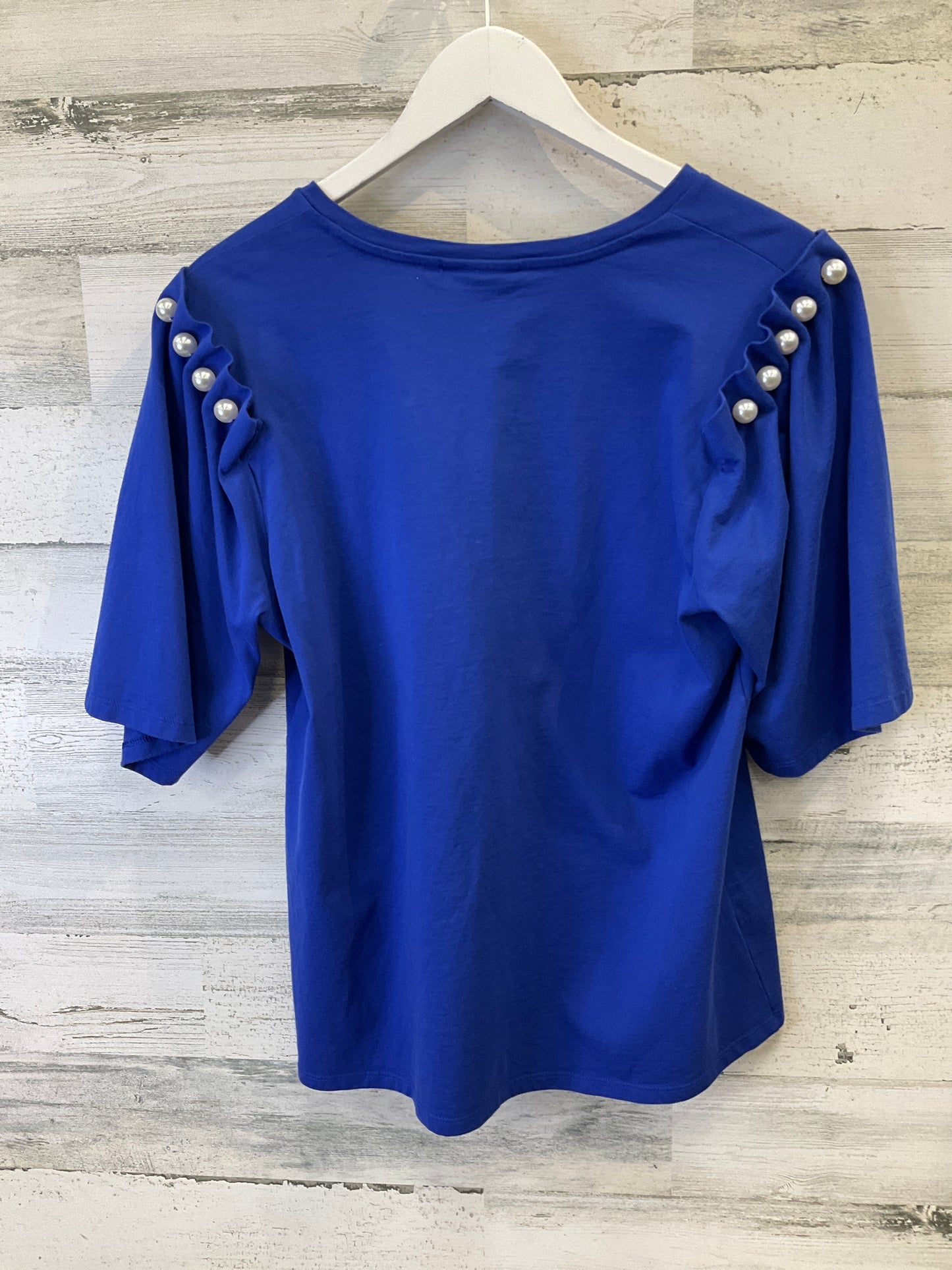 Top 3/4 Sleeve By Chicos In Blue, Size: L