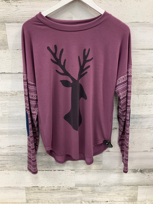 Top Long Sleeve By Clothes Mentor In Purple, Size: M