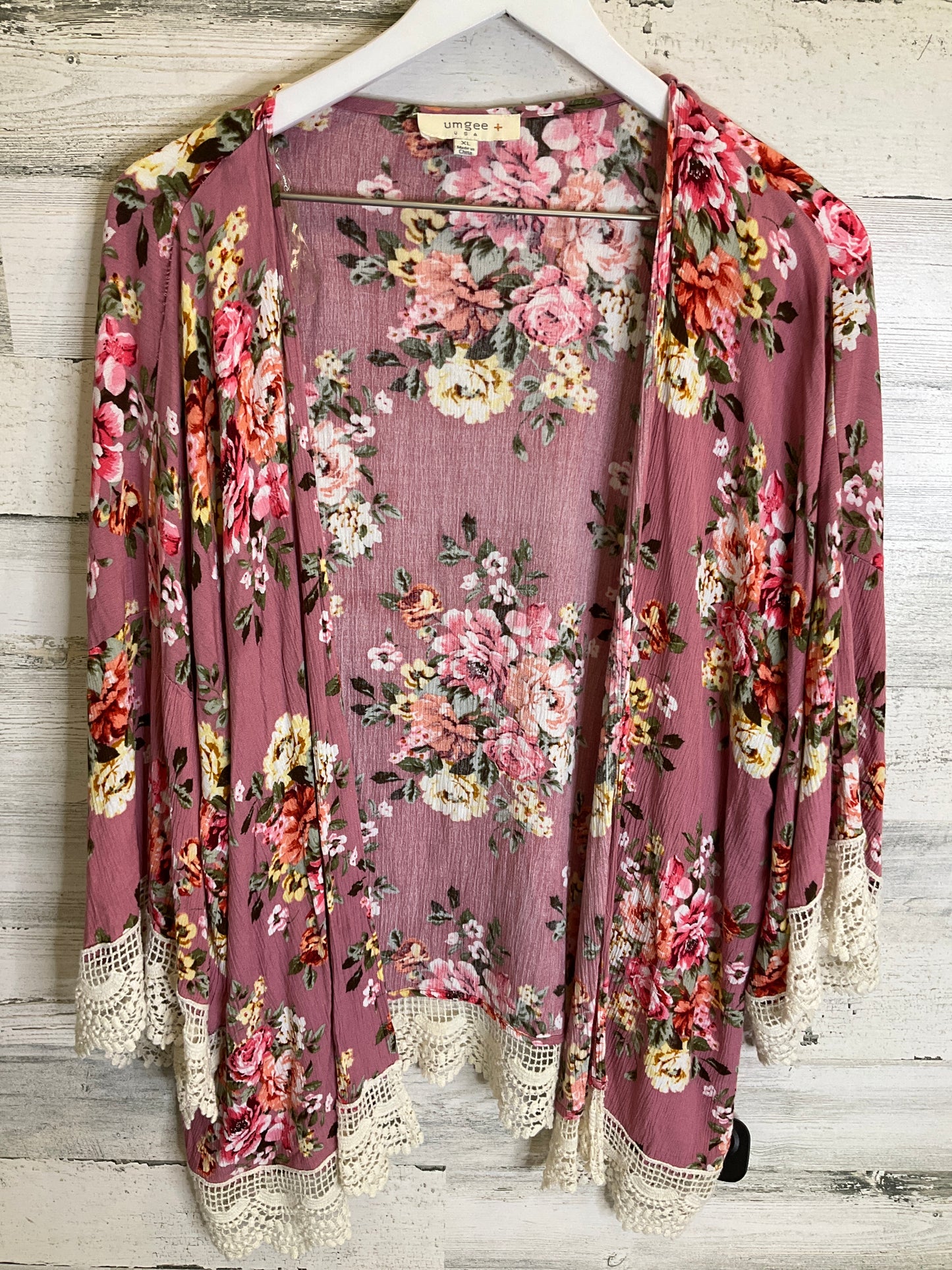 Kimono By Umgee In Floral Print, Size: 16