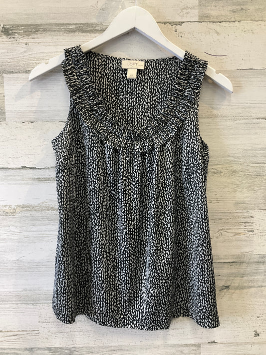 Black Top Sleeveless Loft, Size Xs