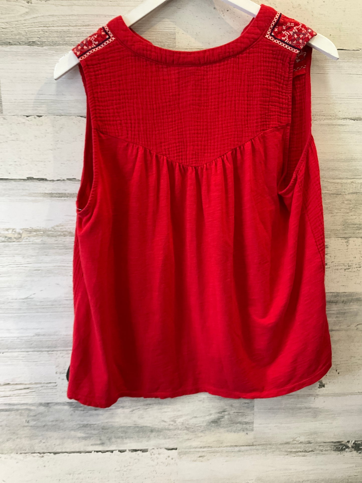 Red Top Sleeveless Knox Rose, Size M