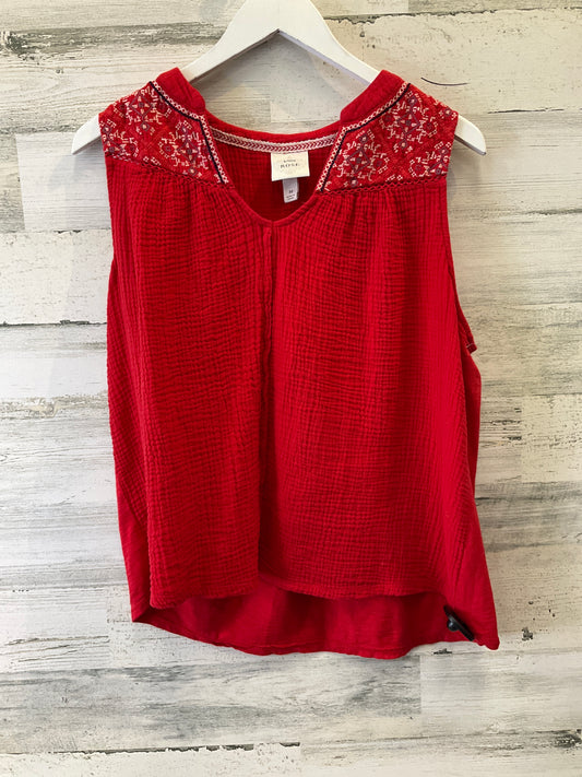 Red Top Sleeveless Knox Rose, Size M