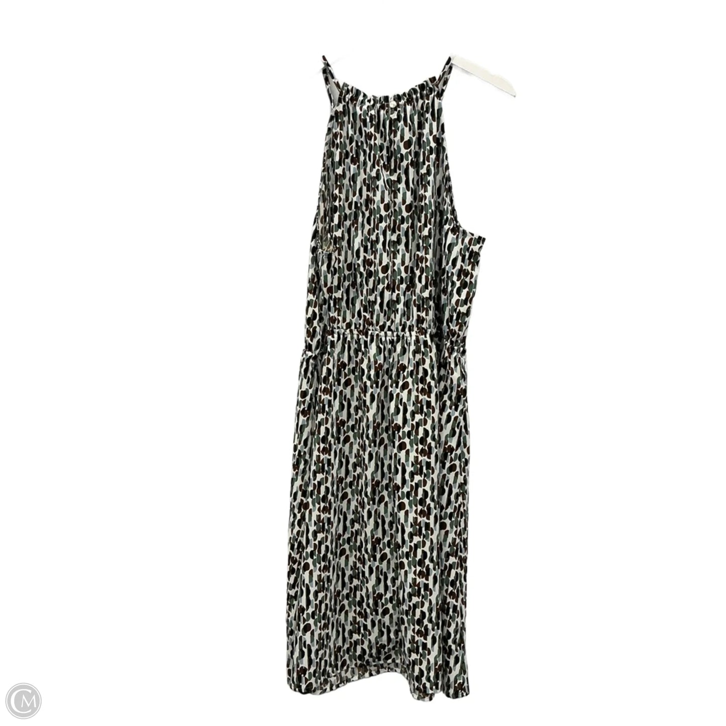 Dress Casual Midi By Ann Taylor In Brown & Green, Size: Xl