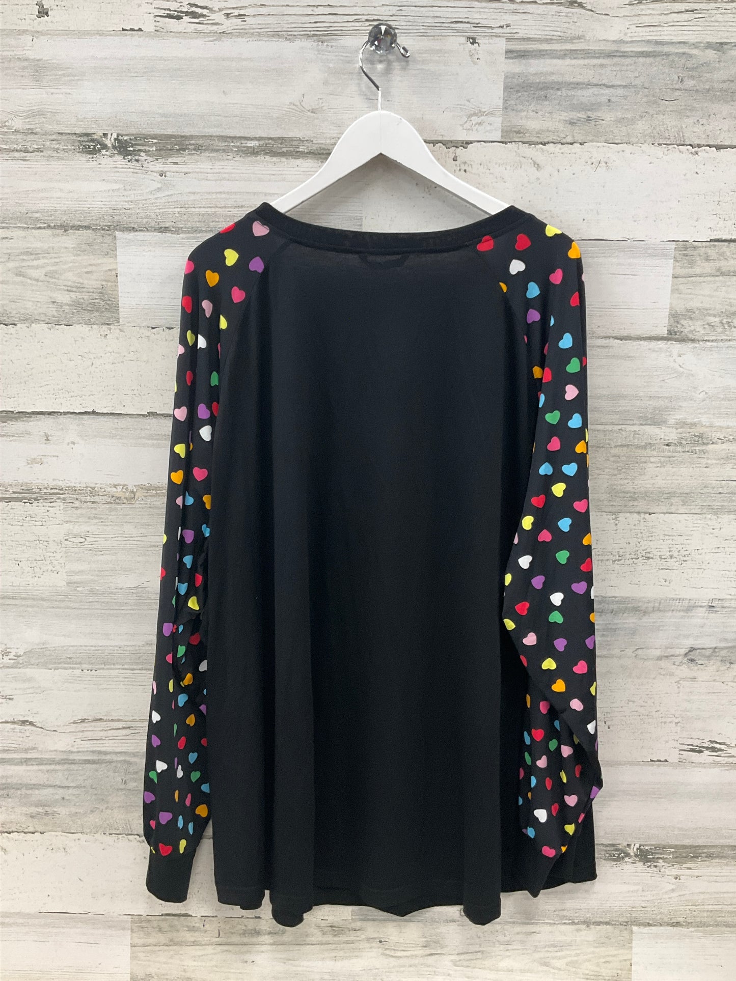 Tunic 3/4 Sleeve By Clothes Mentor In Black, Size: 30