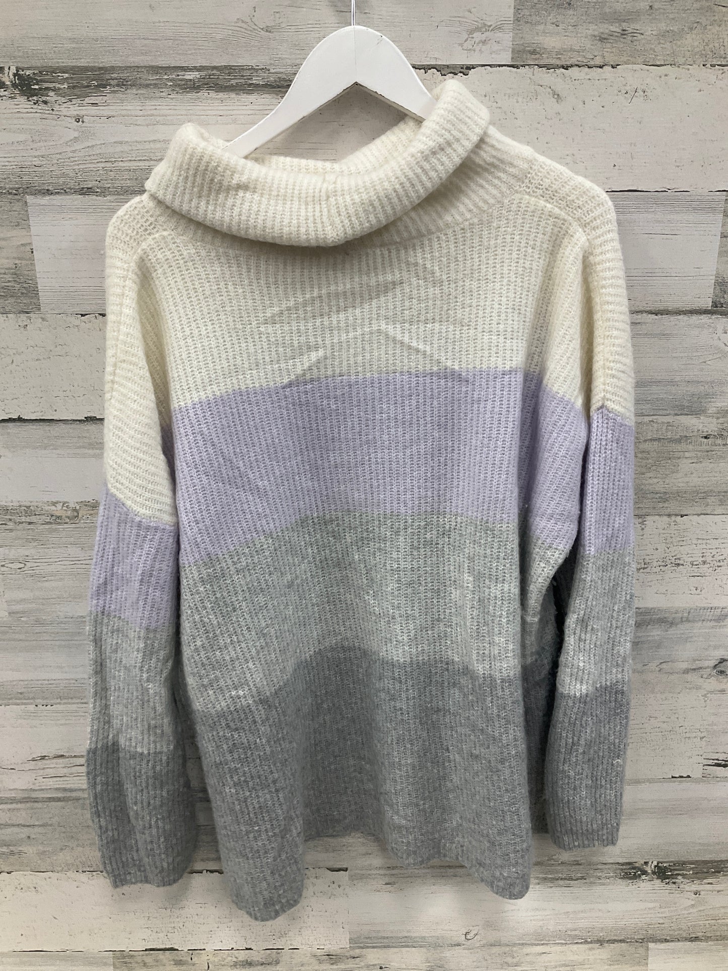 Sweater By Splendid In Grey & Purple, Size: L