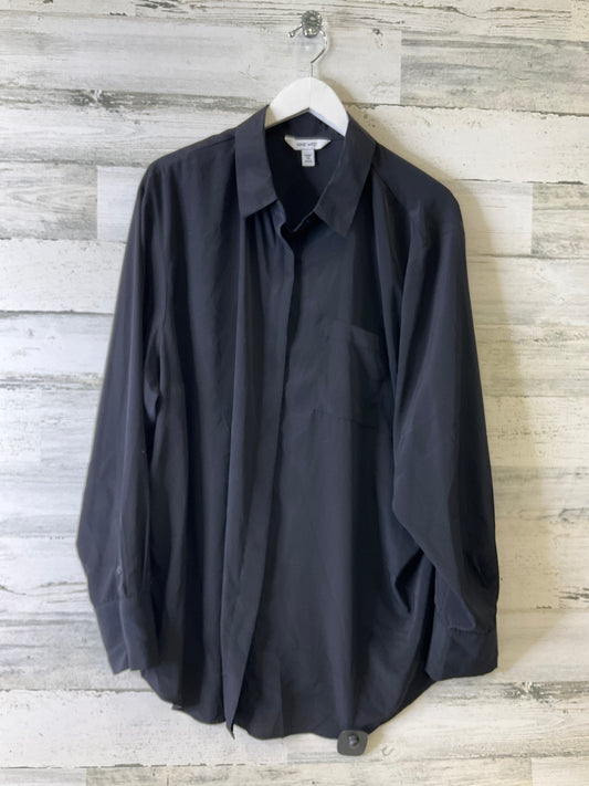 Top Long Sleeve By Nine West In Black, Size: 3x