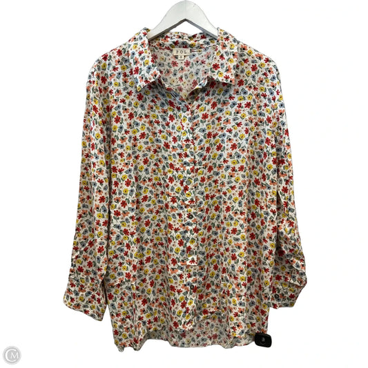 Top Long Sleeve By Pol In Floral Print, Size: S