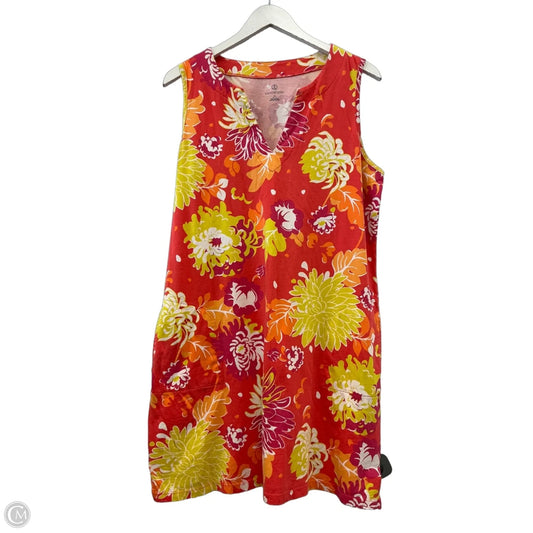Dress Casual Midi By Lands End In Multi-colored, Size: M