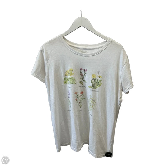 Top Short Sleeve By Clothes Mentor In White, Size: Xl