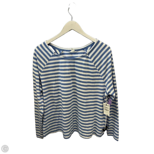 Top Long Sleeve By Caslon In Striped Pattern, Size: M