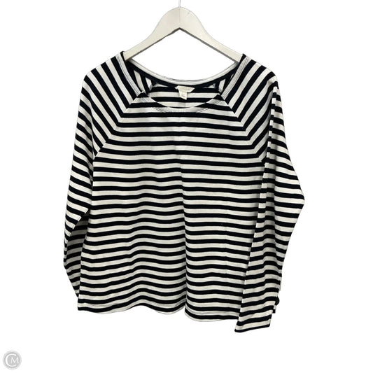 Top Long Sleeve By Caslon In Striped Pattern, Size: M