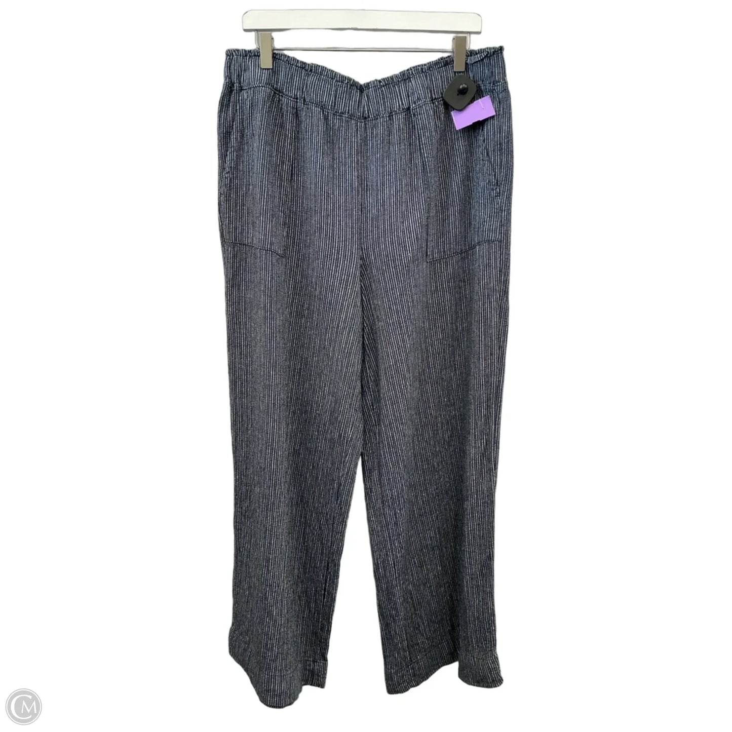 Pants Wide Leg By Time And Tru In Striped Pattern, Size: 14