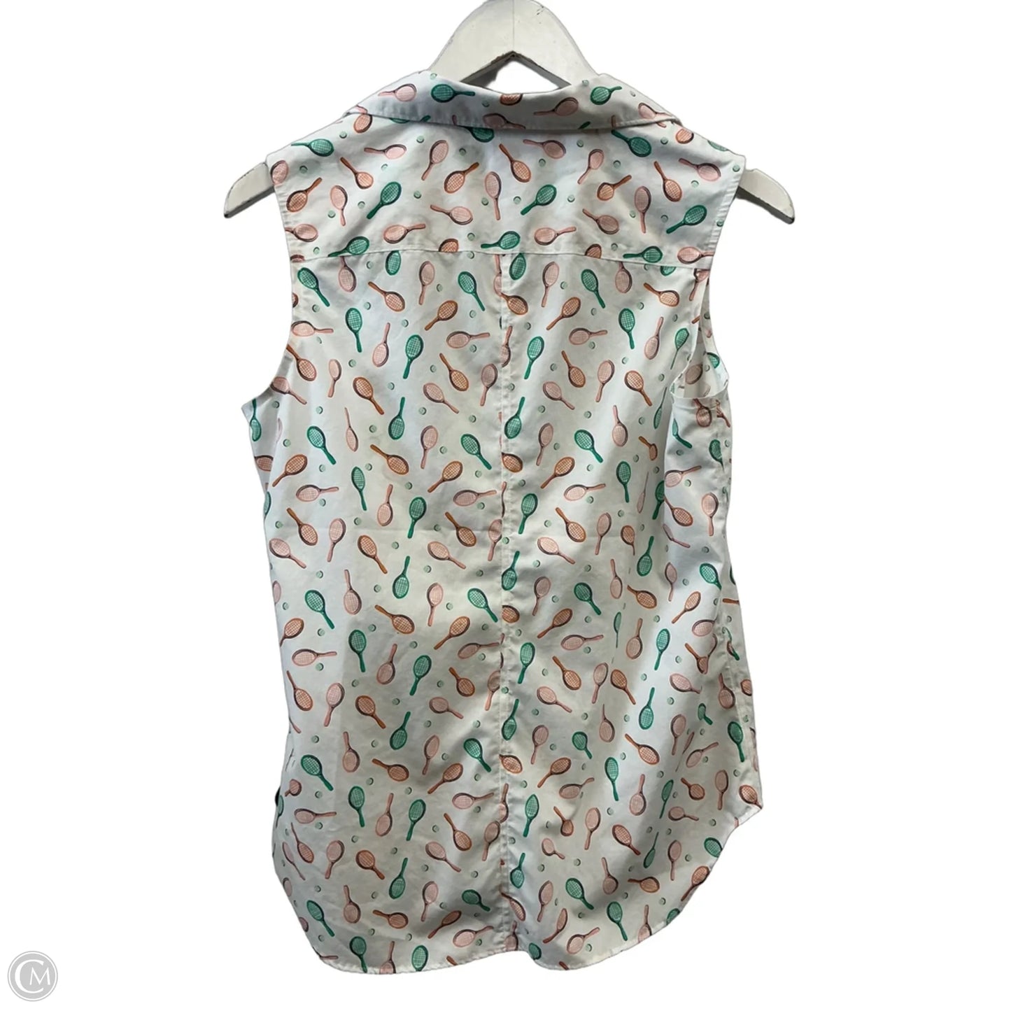 Top Sleeveless By Lands End In White, Size: M