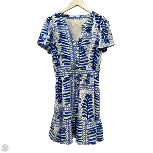 Dress Casual Midi By Loft In Blue, Size: S