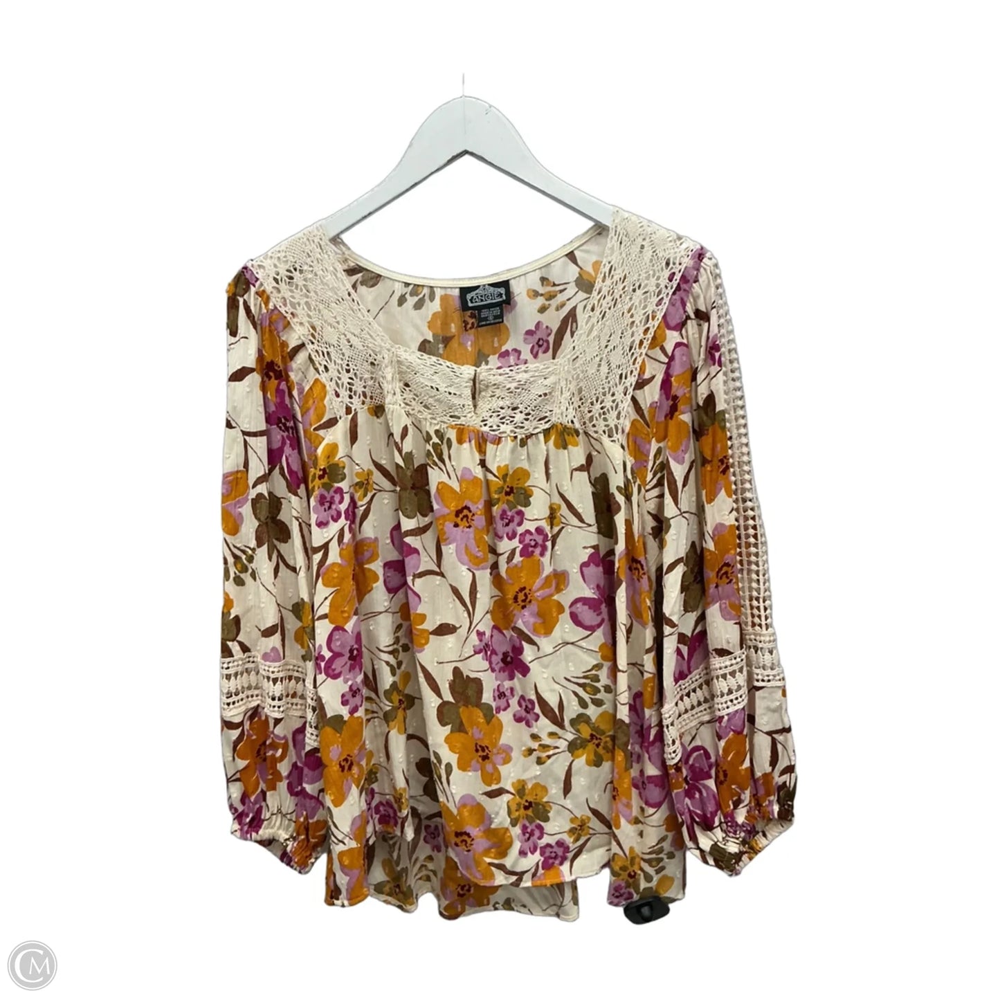 Top Long Sleeve By Angie In Floral Print, Size: S