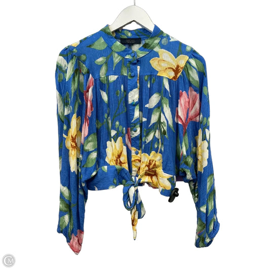 Top Long Sleeve By Rachel Roy In Blue, Size: L