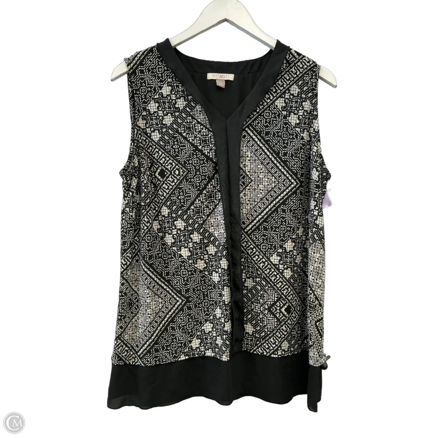 Top Sleeveless By Roz And Ali In Black, Size: L