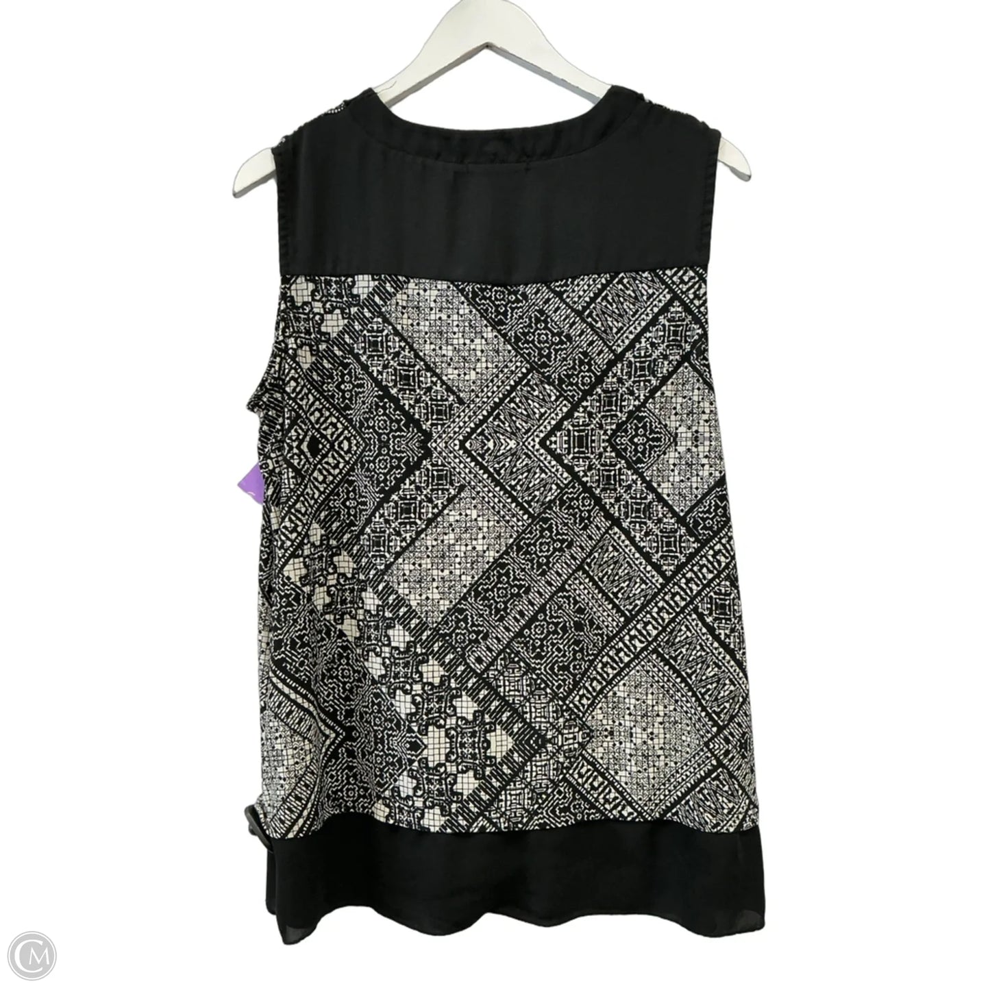 Top Sleeveless By Roz And Ali In Black, Size: L