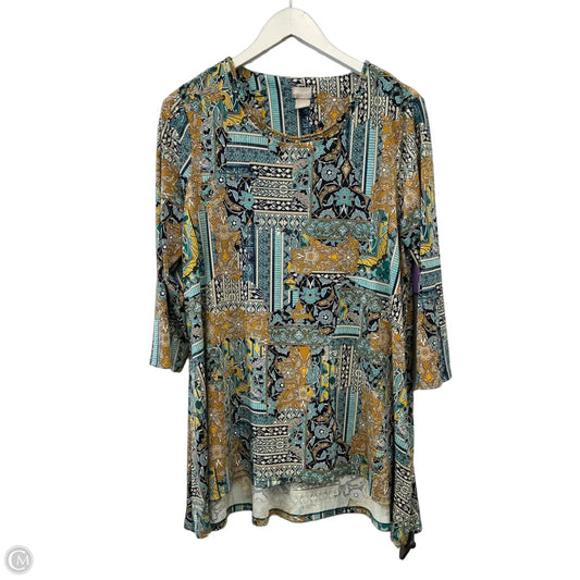 Top 3/4 Sleeve By Chicos In Multi-colored, Size: M