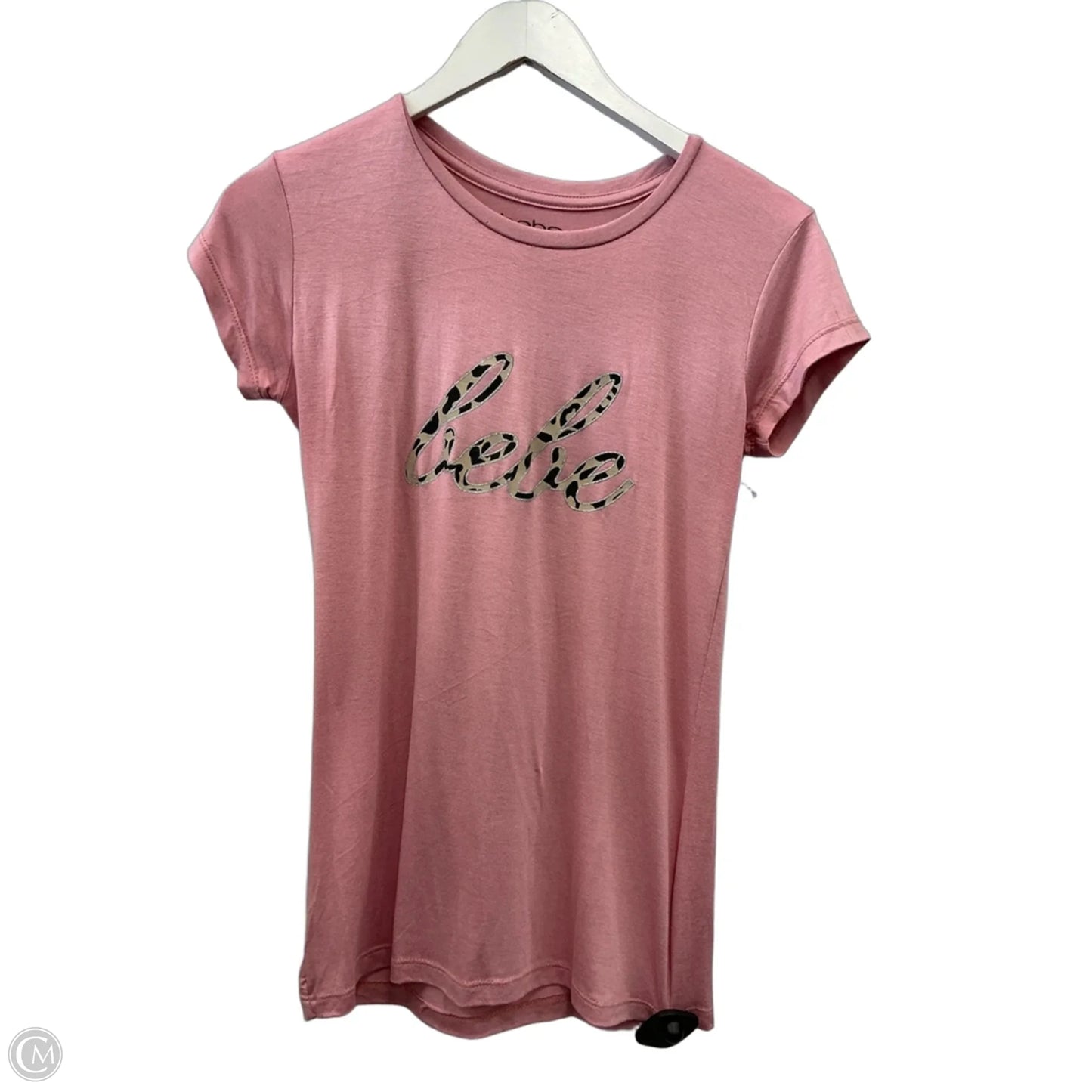 Top Short Sleeve By Bebe In Pink, Size: M