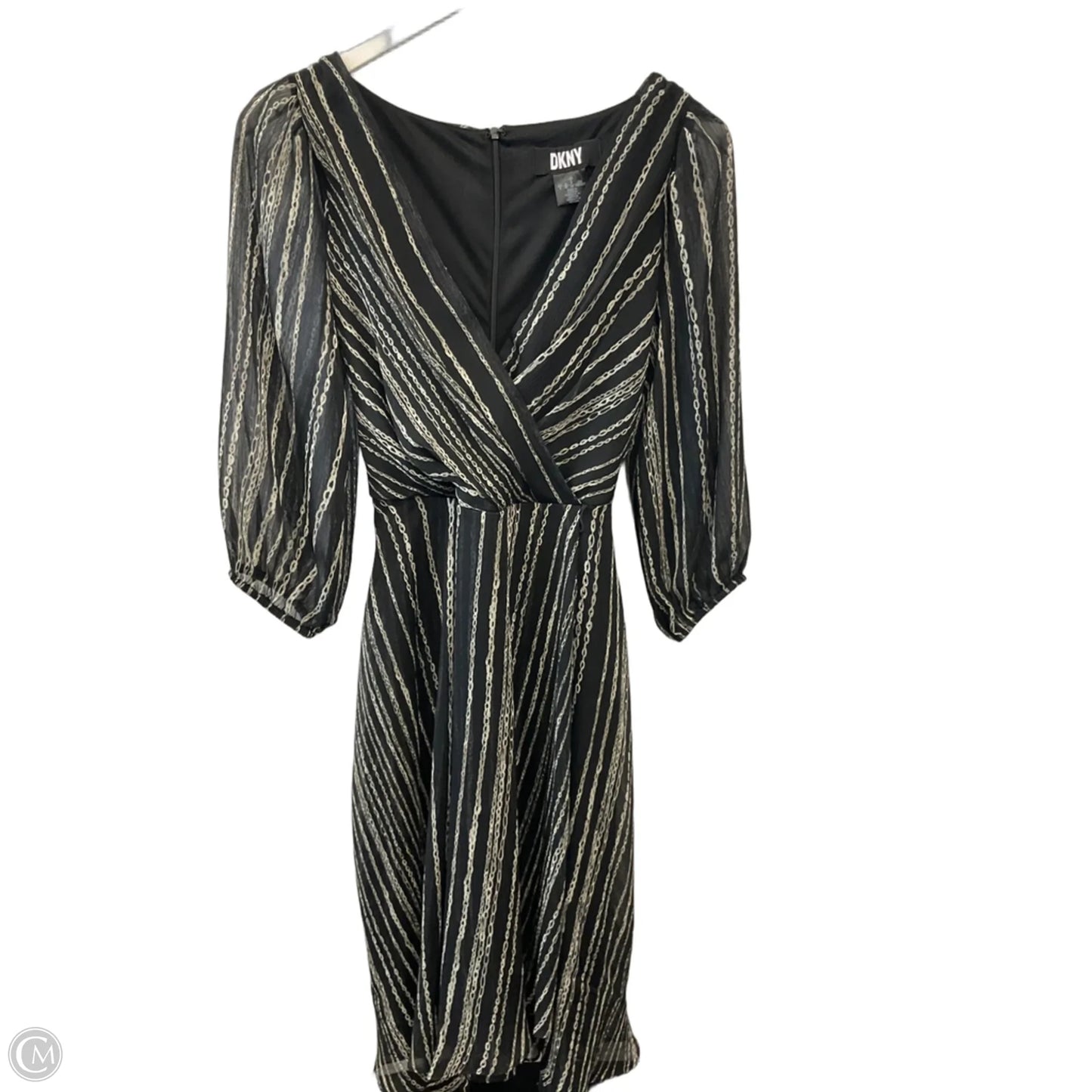 Dress Casual Midi By Dkny In Black, Size: S