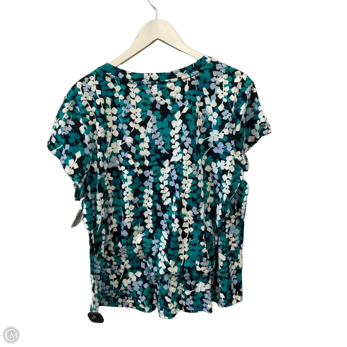 Top Short Sleeve By Liz Claiborne In Blue, Size: Xxl