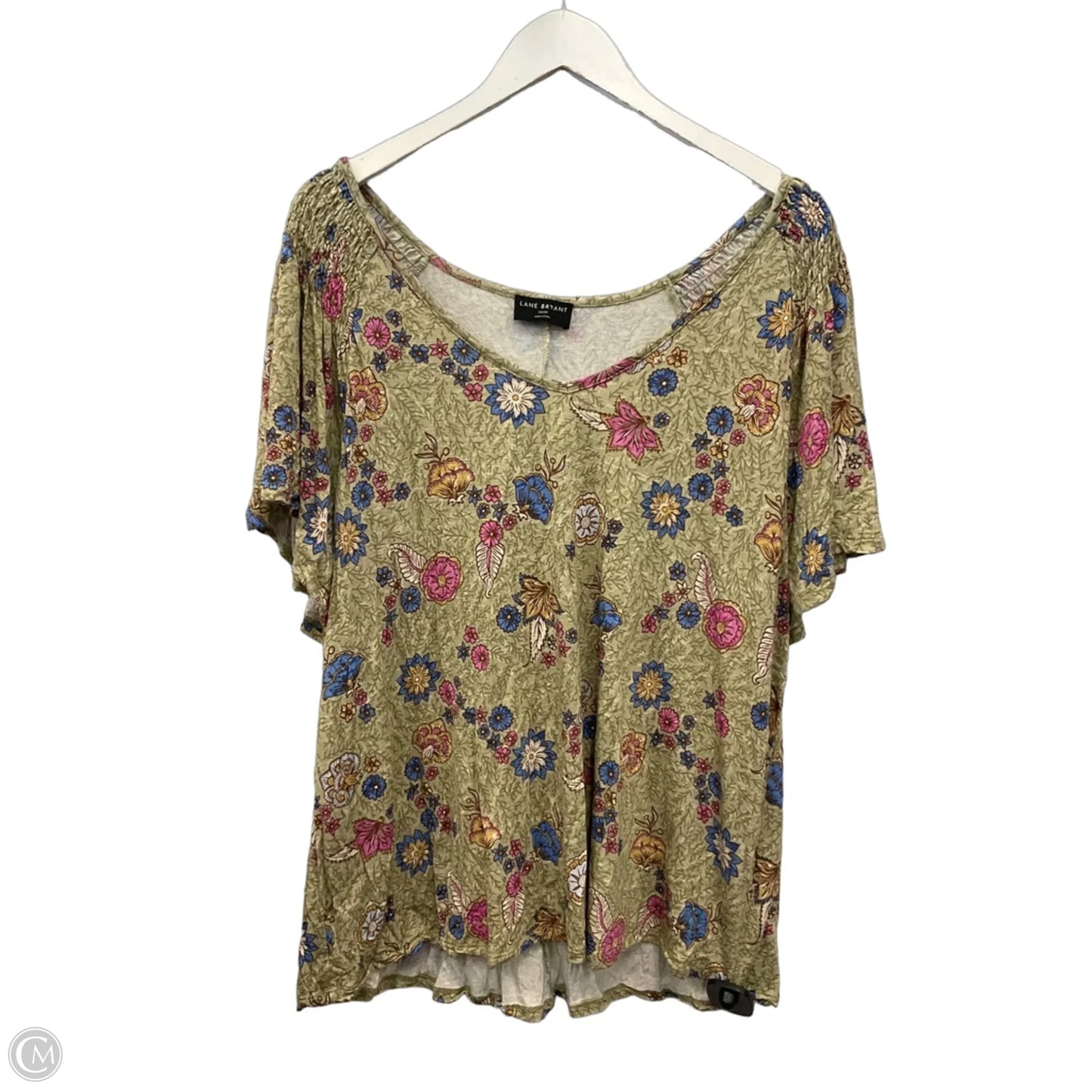 Top Short Sleeve By Lane Bryant In Green, Size: 2x