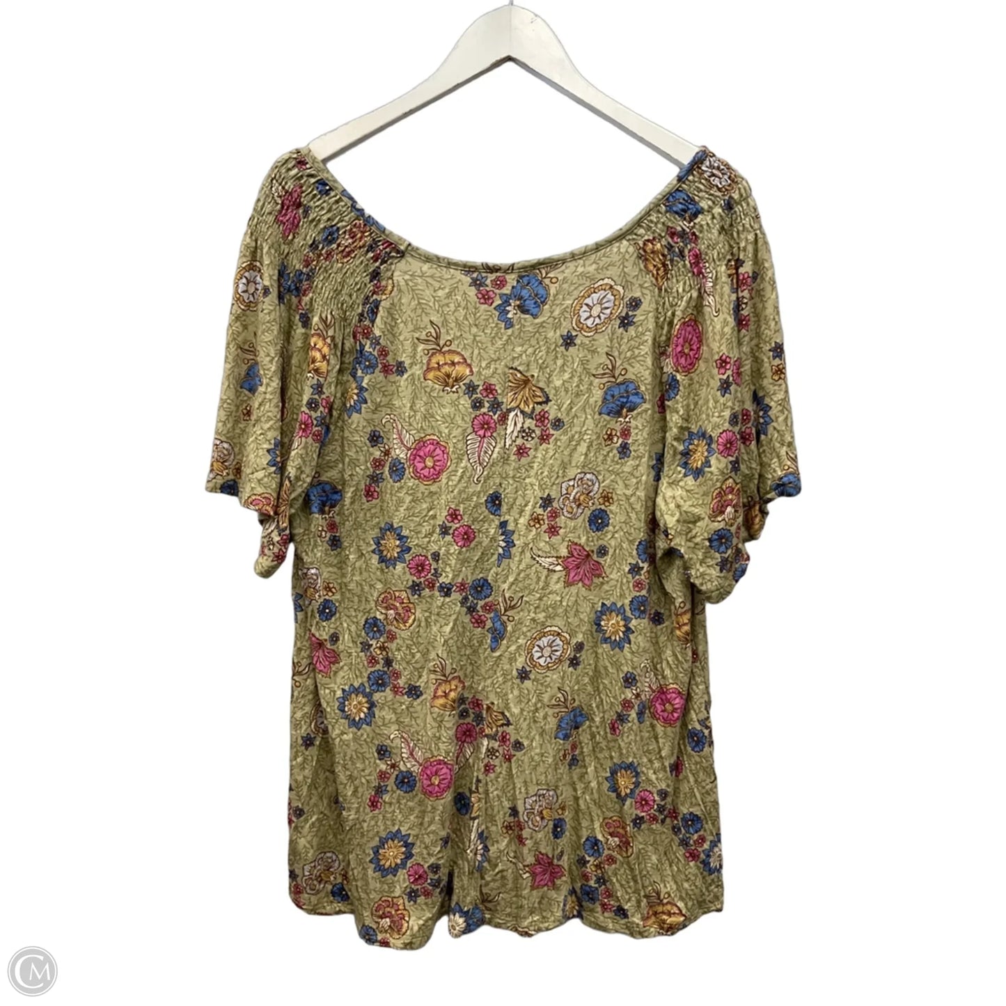 Top Short Sleeve By Lane Bryant In Green, Size: 2x