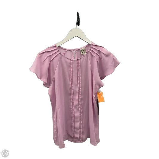 Top Short Sleeve By Worthington In Pink & Purple, Size: S