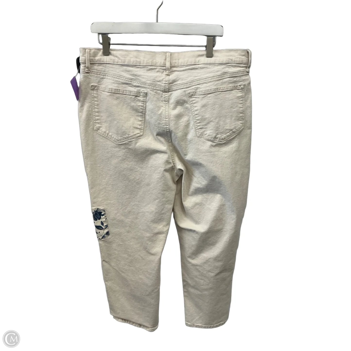Jeans Straight By Sonoma In Cream Denim, Size: 18