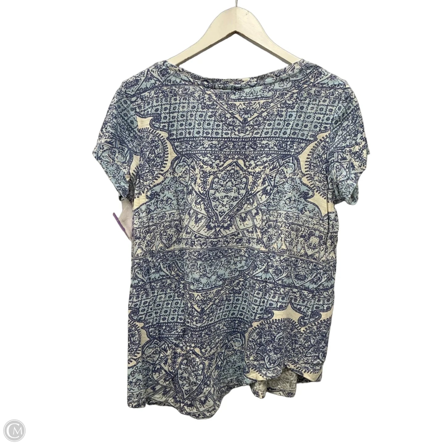 Top Short Sleeve By Lucky Brand In Blue, Size: L