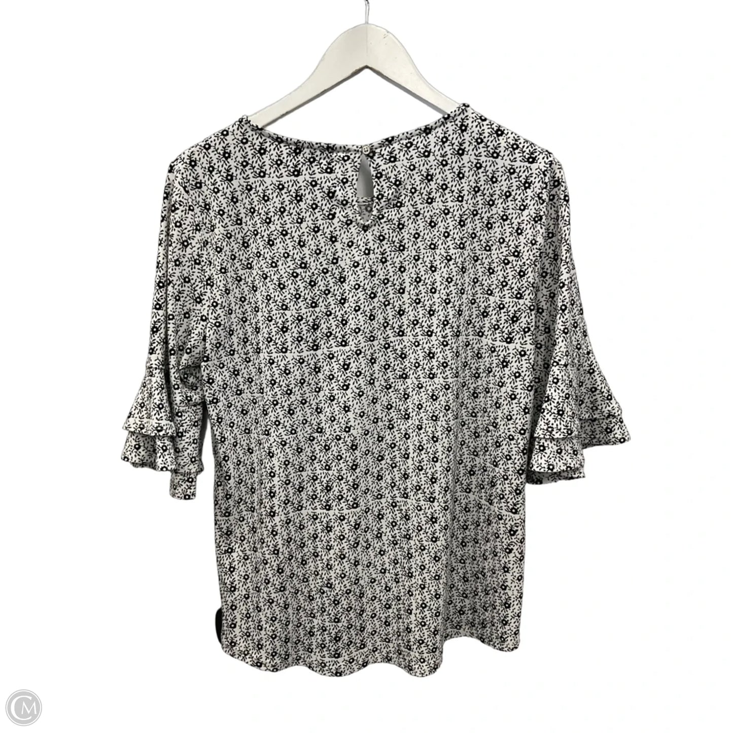 Top 3/4 Sleeve By Adrianna Papell In Floral Print, Size: M