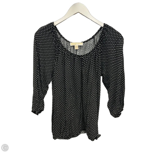 Top 3/4 Sleeve By Michael By Michael Kors In Black, Size: M