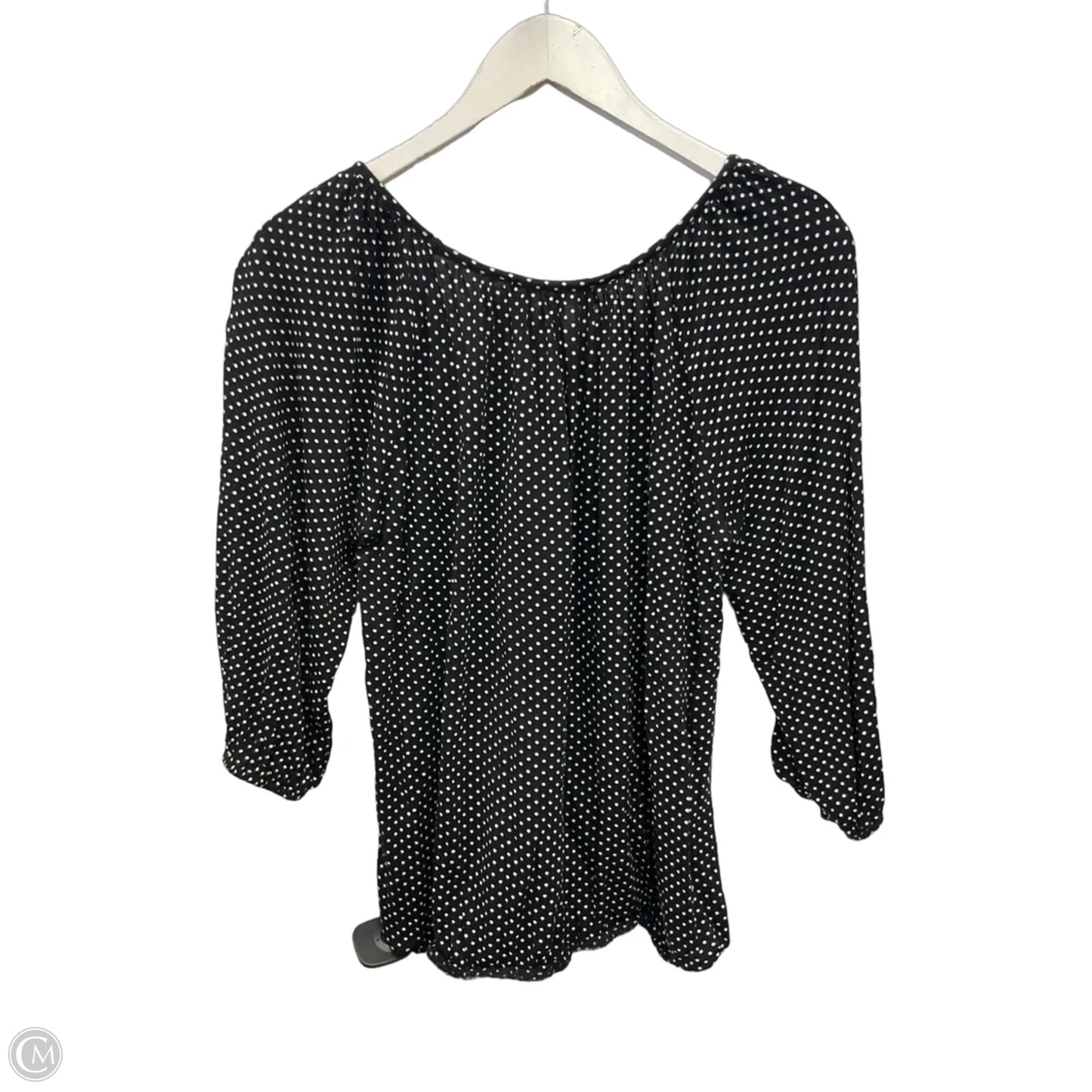 Top 3/4 Sleeve By Michael By Michael Kors In Black, Size: M