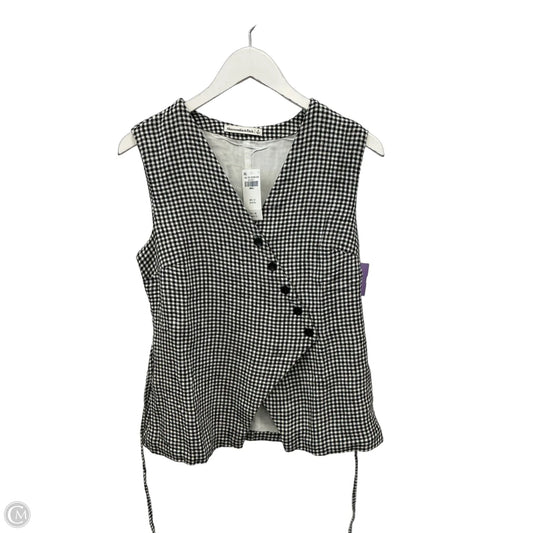 Top Sleeveless By Abercrombie And Fitch In Black & White, Size: S