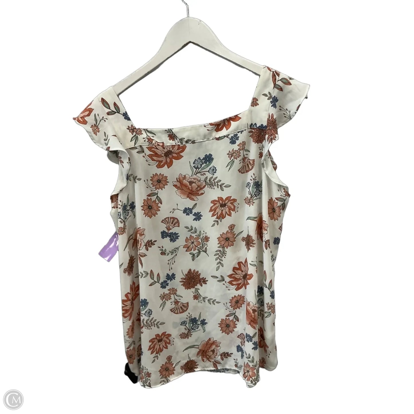 Top Sleeveless By Loft In Floral Print, Size: M