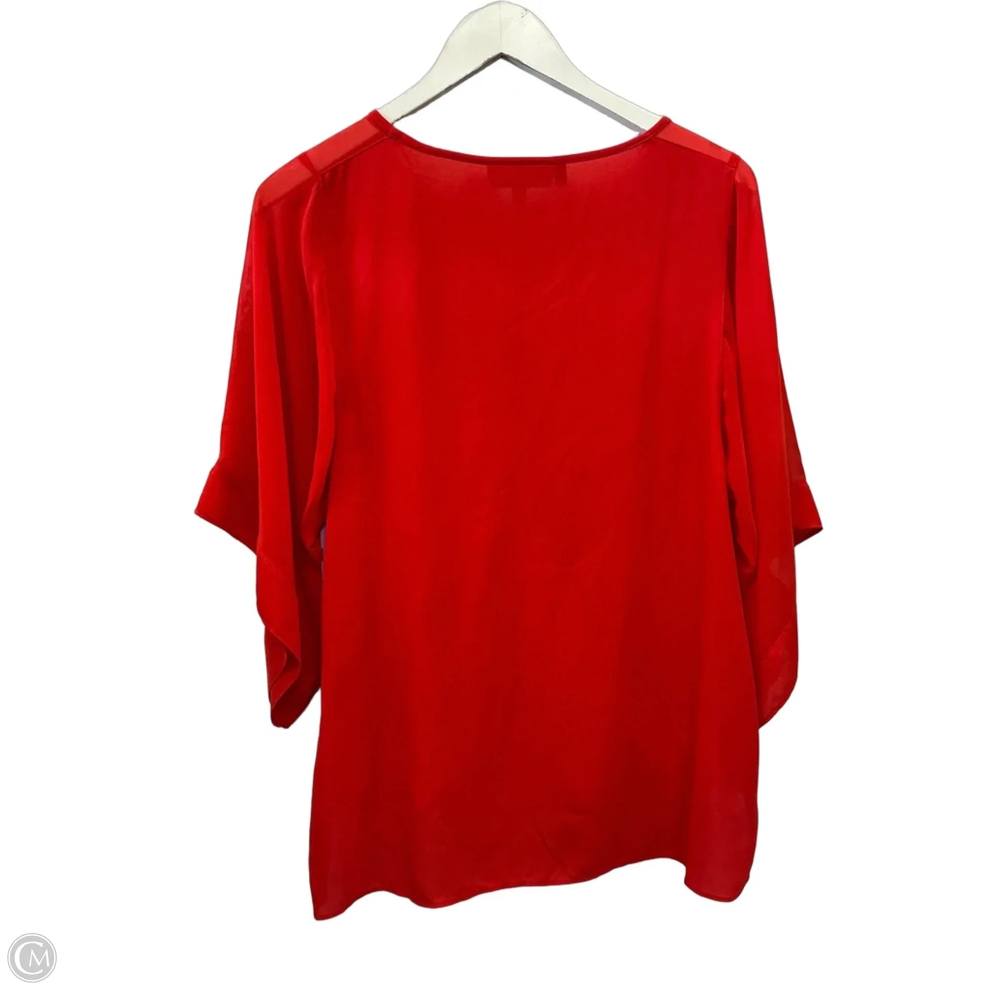 Top 3/4 Sleeve By Jennifer Lopez In Orange, Size: M