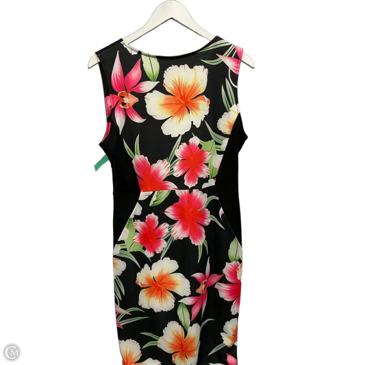 Dress Casual Midi By Clothes Mentor In Floral Print, Size: Xl