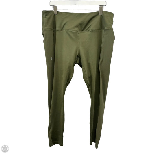 Athletic Leggings By Under Armour In Green, Size: 2x