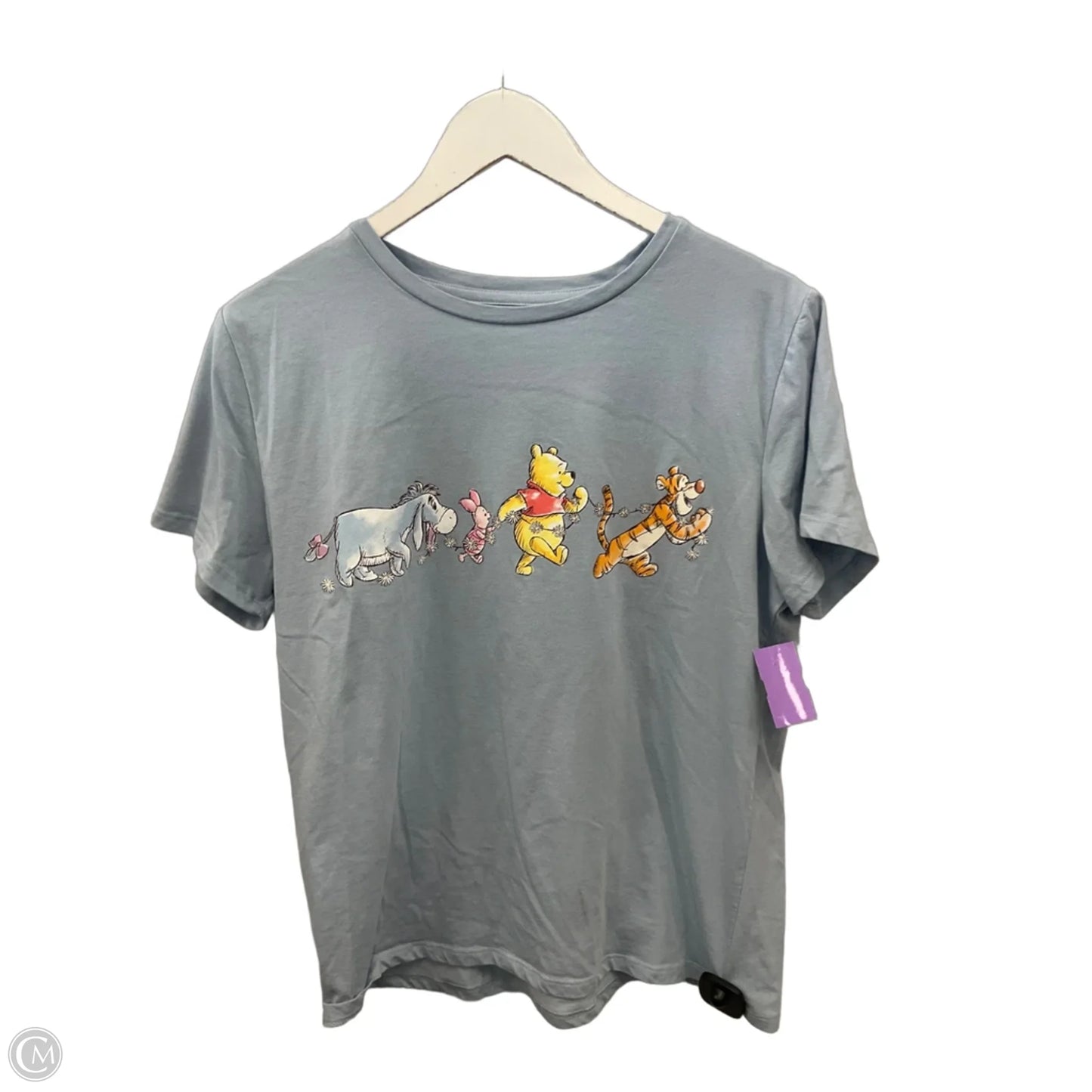 Top Short Sleeve By Disney In Blue, Size: L