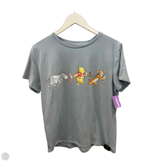 Top Short Sleeve By Disney In Blue, Size: L