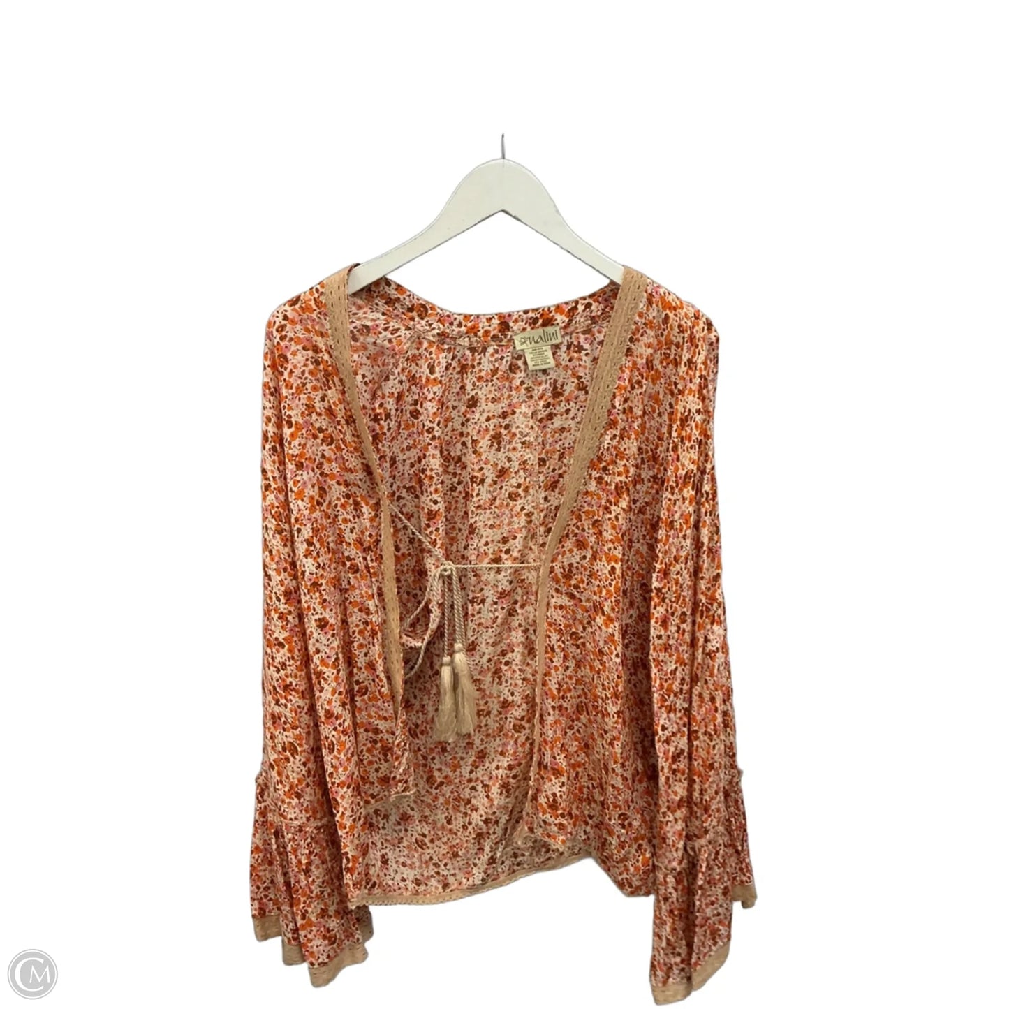 Cardigan By Clothes Mentor In Floral Print, Size: Osfm