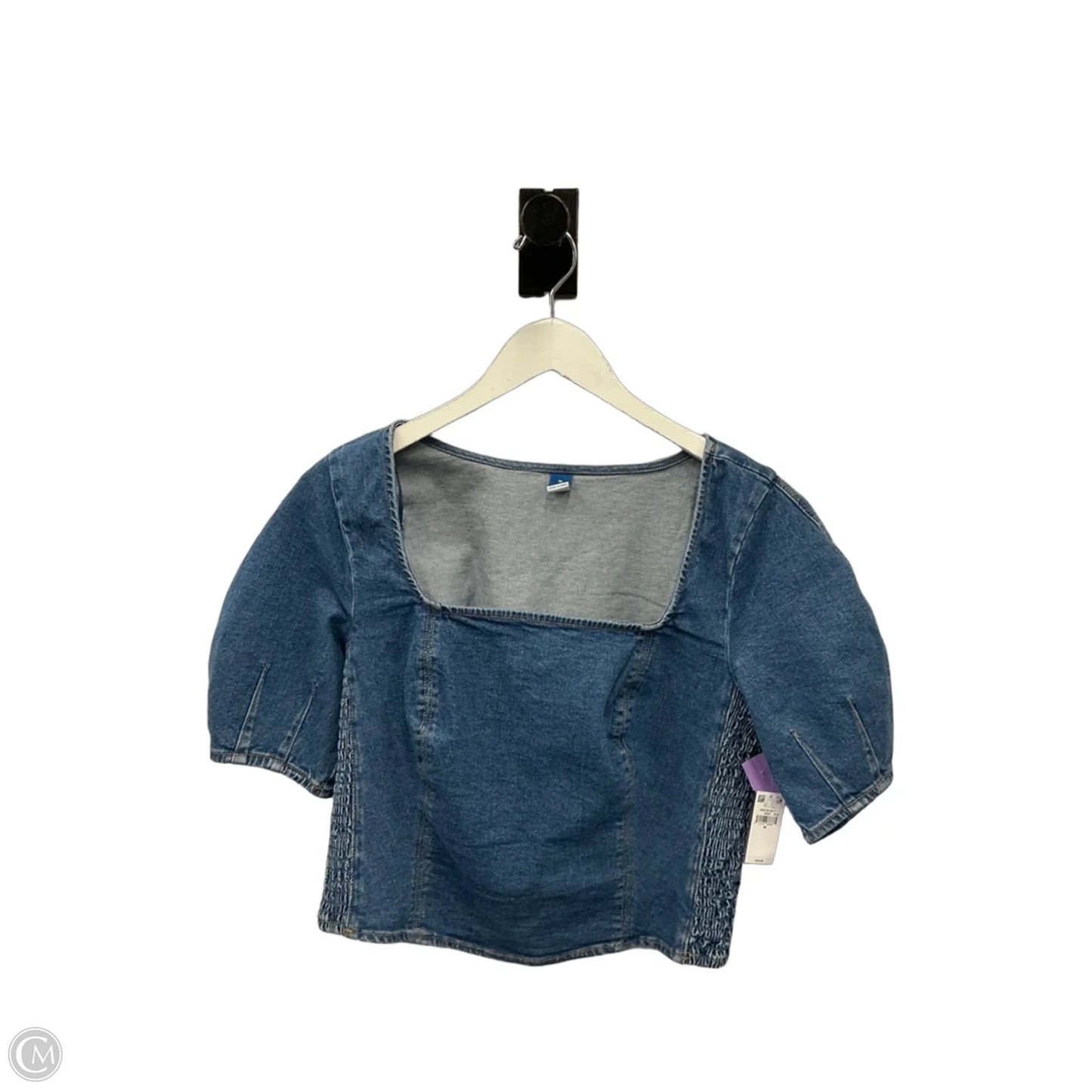 Top Short Sleeve By Old Navy In Blue Denim, Size: M