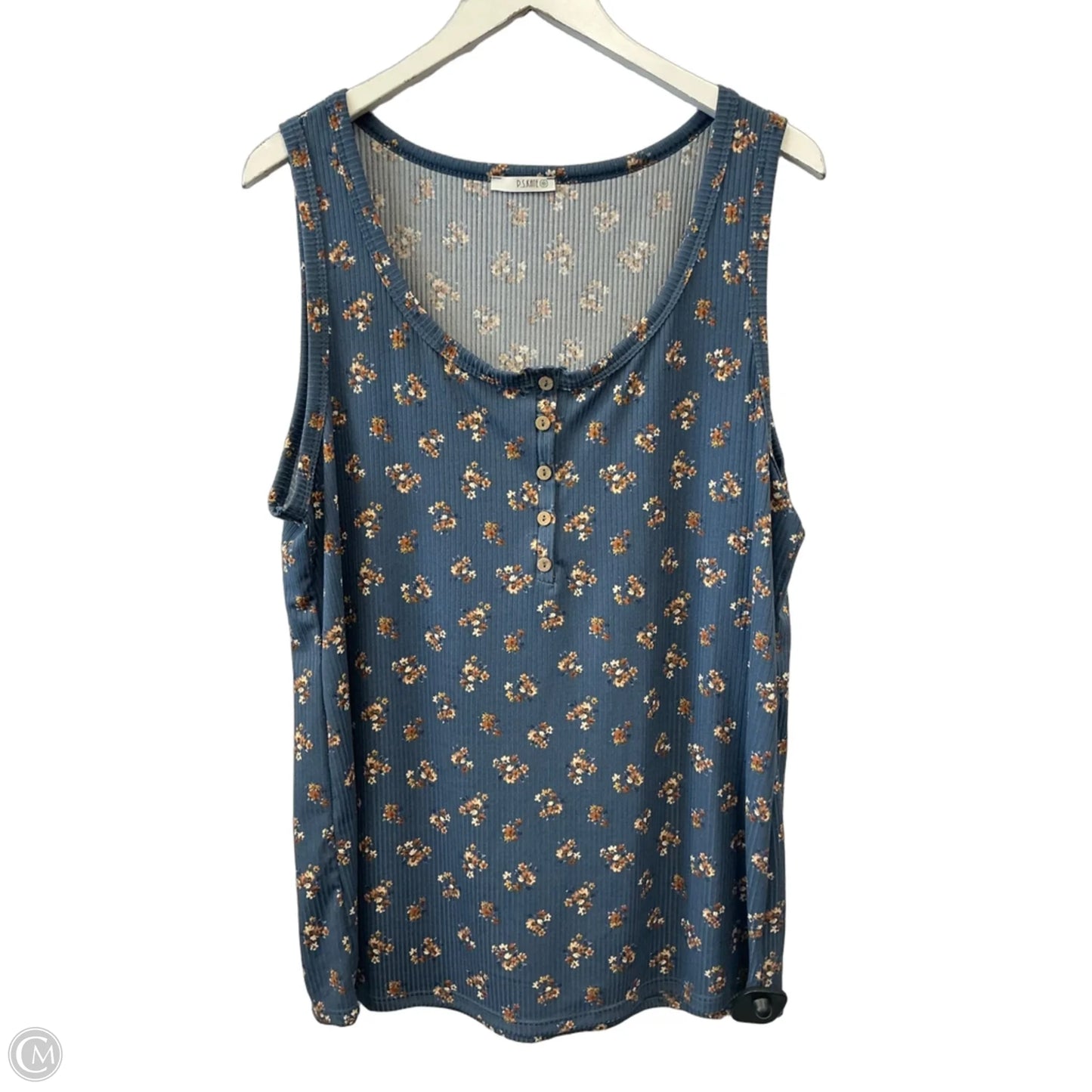 Top Sleeveless By Ps Kate In Blue, Size: 2x