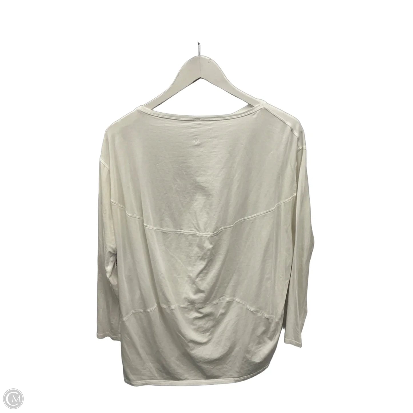 Athletic Top Long Sleeve Crewneck By Lululemon In White, Size: 10