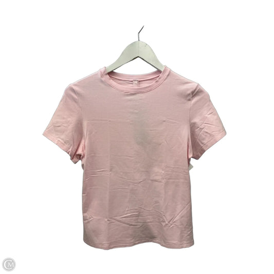 Athletic Top Short Sleeve By Skims In Pink, Size: L