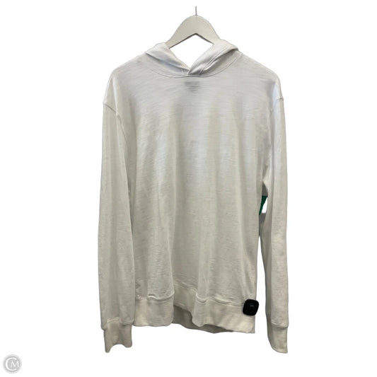 Sweatshirt Hoodie By J. Crew In White, Size: L